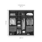 Guarda-roupa Casal Inovatto L 3 Pt 6 Gv Álamo