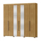 Guarda-roupa Casal Ita 6 Portas 2 Gavetas Com Espelho Marroco