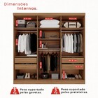 Guarda-roupa Casal Itália 6 Portas 4 Gavetas Com Espelho Cina