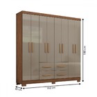 Guarda-roupa Casal Itapema 8 Portas 4 Gavetas Acácia/reflecta