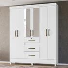 Guarda Roupa Casal Itatiba 6 Portas E 3 Gavetas Com Espelho -