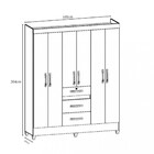 Guarda-roupa Casal Itatiba 6 Pt 3 Gv Baunilha E Castanho Wood