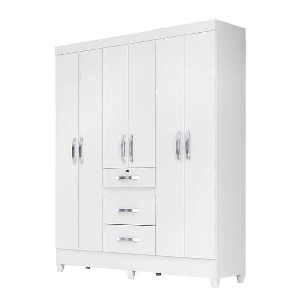 Guarda-roupa Casal Itatiba 6 Pt 3 Gv Branco