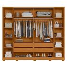 Guarda Roupa Casal Jacarandá 4 Portas Flex Com 4 Espelhos - M