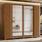 Guarda Roupa Casal Jacarandá 4 Portas Flex Com 8 Espelhos - M