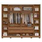 Guarda Roupa Casal Jacarandá 4 Portas Flex Com 8 Espelhos - M