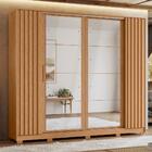 Guarda Roupa Casal Jacarandá 4 Portas Flex Com 8 Espelhos - M