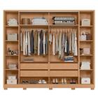 Guarda Roupa Casal Jacarandá 4 Portas Flex Com 8 Espelhos - M