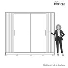 Guarda Roupa Casal Jacarandá 4 Portas Flex Com 8 Espelhos - M