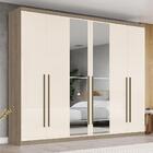Guarda Roupa Casal Jade 6 Portas Com Espelhos - Móveis Henn