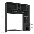 Guarda-roupa Casal Jaspe Ponte 4 Portas 1 Gaveta Yescasa Graf