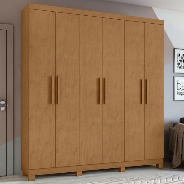 Guarda-roupa Casal Jazz 6 Portas 3 Gavetas 73939.58 Amêndoa C