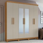 Guarda-roupa Casal Jazz 6 Portas 3 Gavetas Com Espelho 73939.