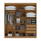 Guarda-roupa Casal Jazz 6 Portas 3 Gavetas Com Espelho Amêndo