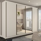 Guarda-roupa Casal Jeremy 4 Portas 4 Gavetas Com Espelho Bran