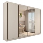Guarda-roupa Casal Jeremy 4 Portas 4 Gavetas Com Espelho Bran