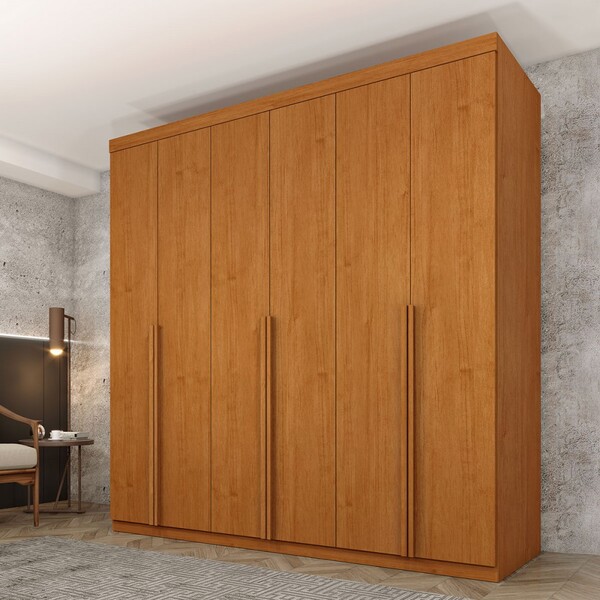 Guarda-roupa Casal Joinville 6 Portas 4 Gavetas Cinamomo - Tc