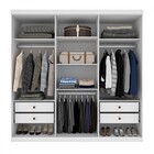 Guarda-roupa Casal Joinville 6 Portas 4 Gavetas Neve - Tcil M