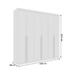 Guarda-roupa Casal Joinville 6 Portas 4 Gavetas Neve - Tcil M