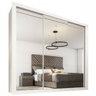Guarda-roupa Casal Julietta 3 Portas 4 Gavetas Espelhado Bran