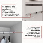 Guarda-roupa Casal Kali 6 Portas 4 Gavetas Branco - Pnr Móveis