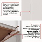 Guarda-roupa Casal Kali 6 Portas 4 Gavetas Com Espelho Branco