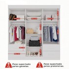 Guarda-roupa Casal Kali 6 Portas 4 Gavetas Com Espelho Branco