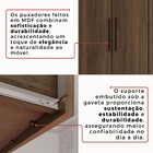 Guarda-roupa Casal Kali 6 Portas 4 Gavetas Com Espelho Savana