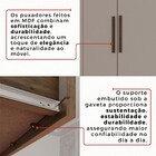 Guarda-roupa Casal Kali 6 Portas 4 Gavetas Savana/off White -