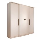 Guarda-roupa Casal Kansas 4 Portas 2 Gavetas Branco - Panoram