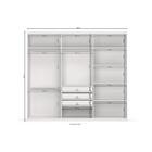 Guarda-roupa Casal Kappesberg 3 Portas 3 Gavetas Branco S743