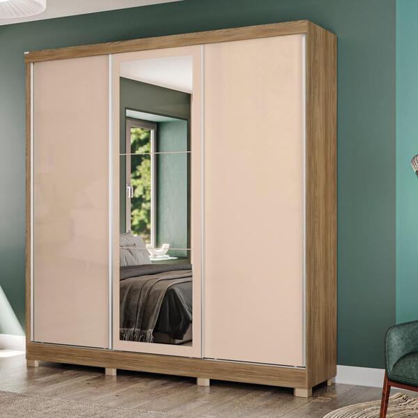 Guarda-roupa Casal Kappesberg 3 Portas  Reversiveis De Correr