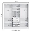 Guarda-roupa Casal Kappesberg 3 Portas  Reversiveis De Correr