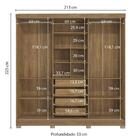 Guarda-roupa Casal Kappesberg 3 Portas  Reversiveis De Correr