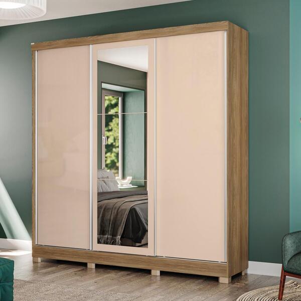 Guarda-roupa Casal Kappesberg 3 Portas  Reversiveis De Correr