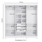 Guarda-roupa Casal Kappesberg 3 Portas  Reversiveis De Correr