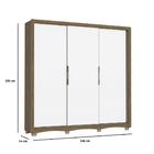 Guarda-roupa Casal Kappesberg 3 Portas De Correr 4 Gavetas Ma