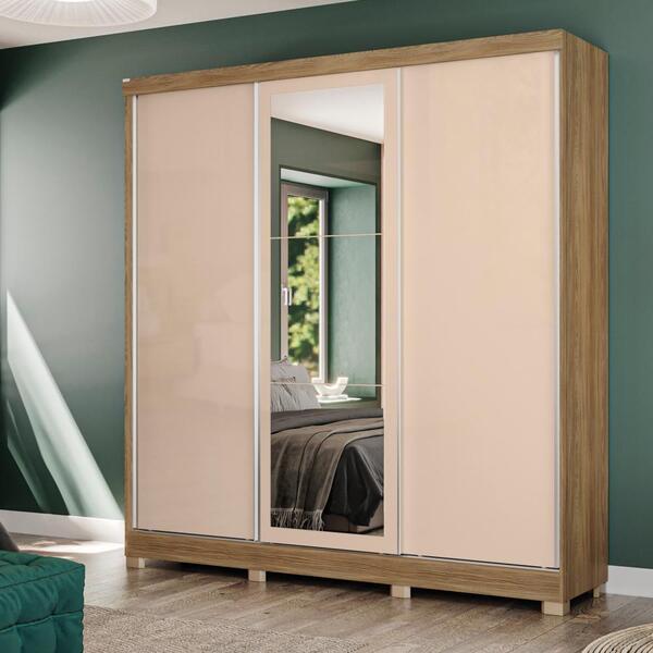 Guarda-roupa Casal Kappesberg 3 Portas Reversiveis De Correr