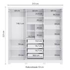 Guarda-roupa Casal Kappesberg 3 Portas Reversiveis De Correr