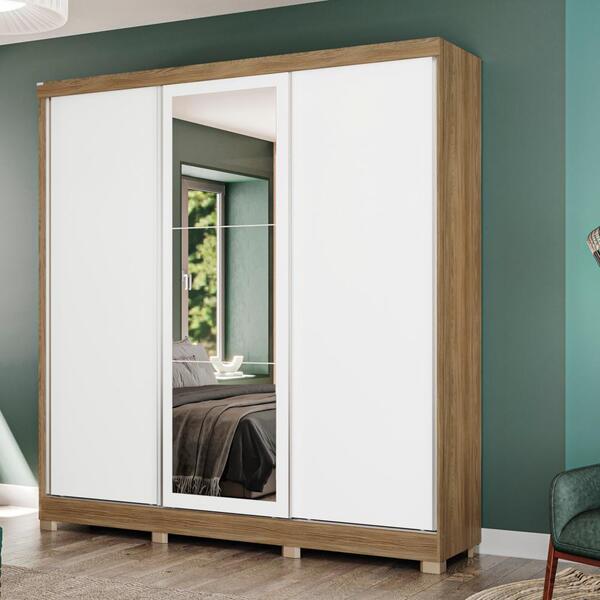 Guarda-roupa Casal Kappesberg 3 Portas Reversiveis De Correr