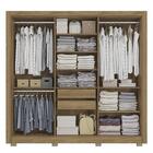 Guarda-roupa Casal Kappesberg 6 Portas 2 Gavetas Marrom Verde