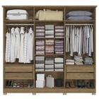 Guarda-roupa Casal Kappesberg 6 Portas 4 Gavetas Marrom Bege