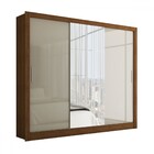 Guarda-roupa Casal Katherine 3 Portas 3 Gavetas Com Espelho C