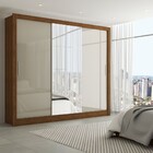 Guarda-roupa Casal Katherine 3 Portas 3 Gavetas Com Espelho C