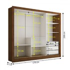 Guarda-roupa Casal Katherine 3 Portas 3 Gavetas Com Espelho C