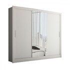 Guarda-roupa Casal Katherine Slim 3 Portas Com Espelho Branco