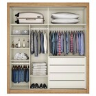 Guarda-roupa Casal Kiev 2 Portas 4 Gavetas 100% Mdf Amendoa/p