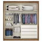 Guarda-roupa Casal Kiev 2 Portas 4 Gavetas 100% Mdf Brauna/pr