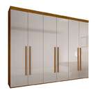 Guarda-roupa Casal Lajedo 6 Pt Imbuia E Off White