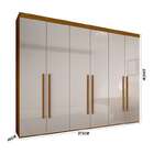 Guarda-roupa Casal Lajedo 6 Pt Imbuia E Off White